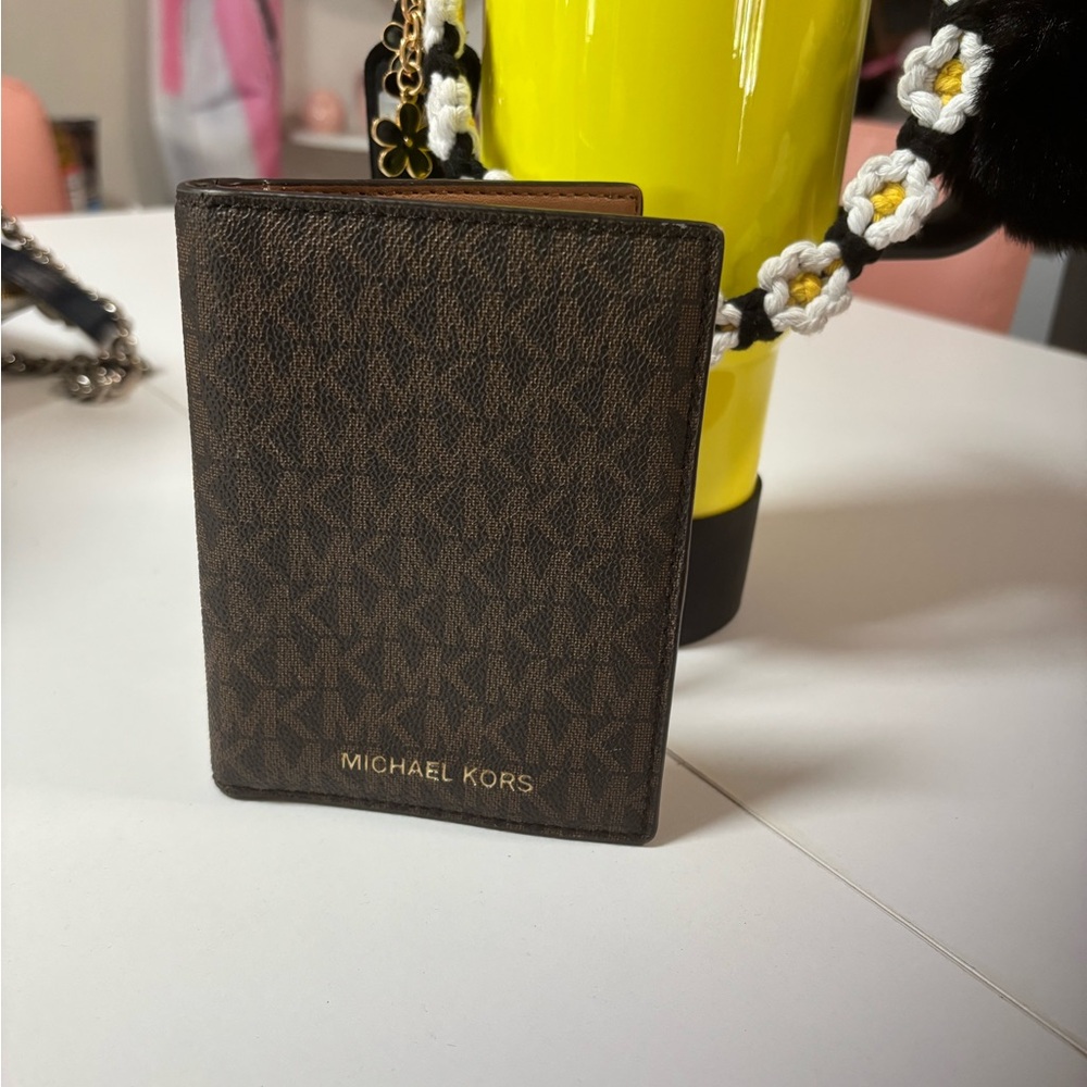 Michael Kors Dark Brown Card Holder/passport holder